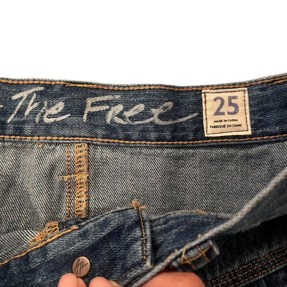 NWT* Free People Blue Sidecar Denim Mini Skirt Saratoga Blue Women's Size 25 - Picture 4 of 7